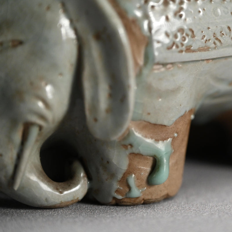 19th c. Japanese Elephant-Shaped Seiji Koro Incense Burner