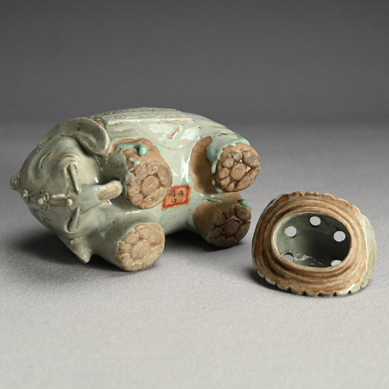 19th c. Japanese Elephant-Shaped Seiji Koro Incense Burner
