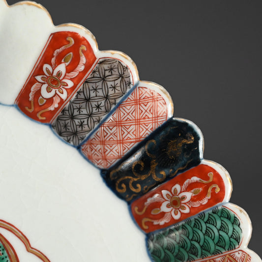 Antique Japanese Ko-Nishiki 8 pc. Porcelain Plate Set