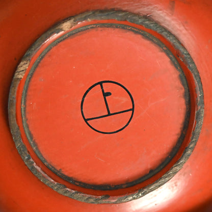 Set 5 Antique Japanese Negoro Lacquer Bowls