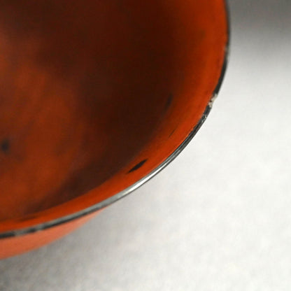 Set 5 Antique Japanese Negoro Lacquer Bowls