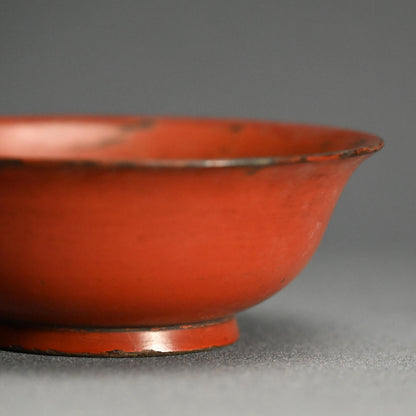 Set 5 Antique Japanese Negoro Lacquer Bowls