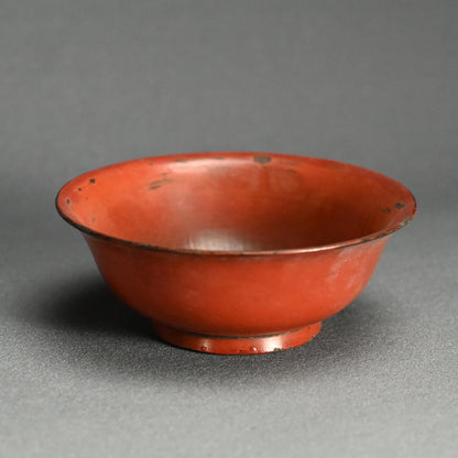 Set 5 Antique Japanese Negoro Lacquer Bowls