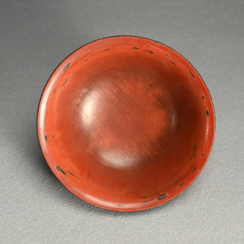 Set 5 Antique Japanese Negoro Lacquer Bowls