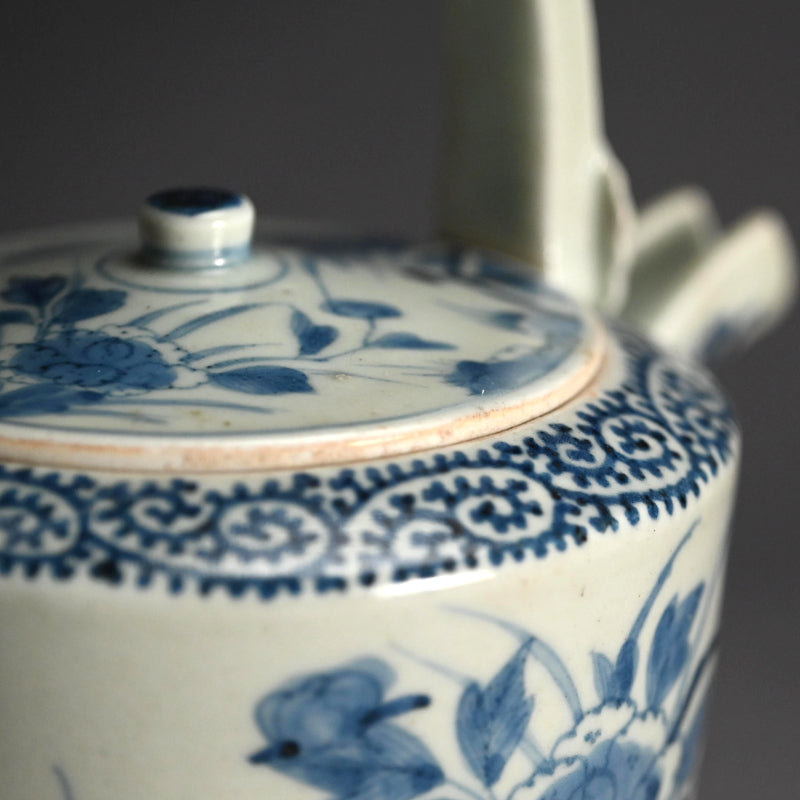 Antique Japanese Koimari Porcelain Choshi Sake Pot