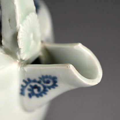 Antique Japanese Koimari Porcelain Choshi Sake Pot