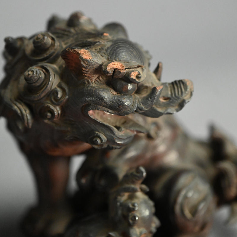 Unusual Antique Japanese Carved Wood Baku (Dream Eater)