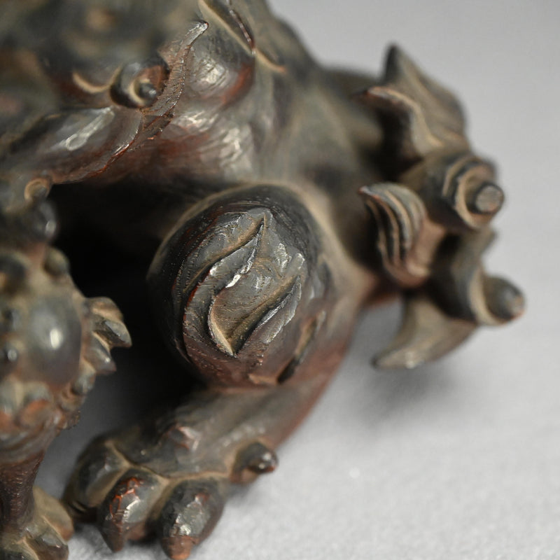 Unusual Antique Japanese Carved Wood Baku (Dream Eater)