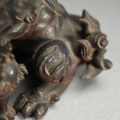 Unusual Antique Japanese Carved Wood Baku (Dream Eater)