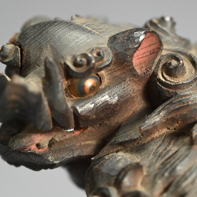 Unusual Antique Japanese Carved Wood Baku (Dream Eater)