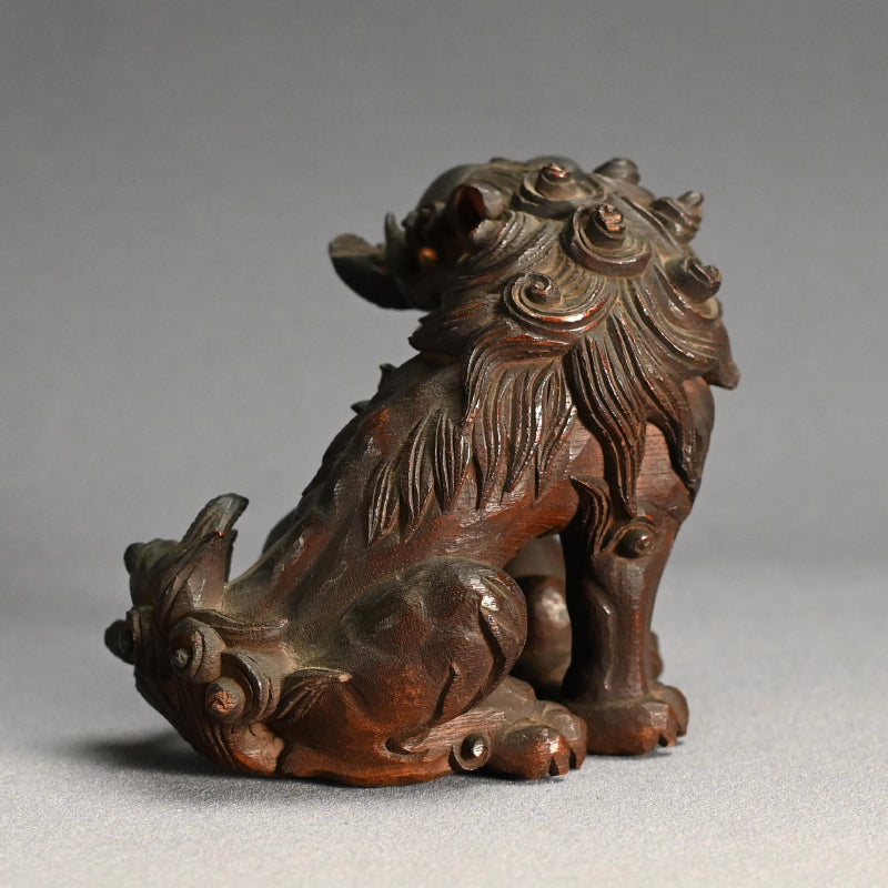 Unusual Antique Japanese Carved Wood Baku (Dream Eater)