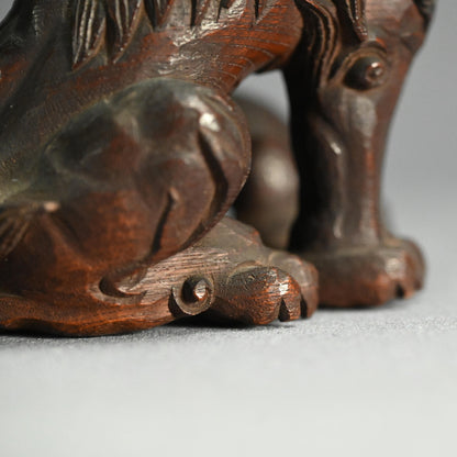 Unusual Antique Japanese Carved Wood Baku (Dream Eater)