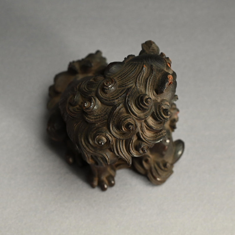 Unusual Antique Japanese Carved Wood Baku (Dream Eater)