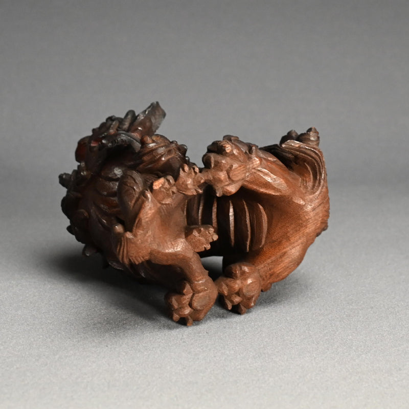 Unusual Antique Japanese Carved Wood Baku (Dream Eater)