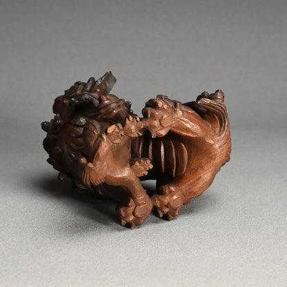 Unusual Antique Japanese Carved Wood Baku (Dream Eater)
