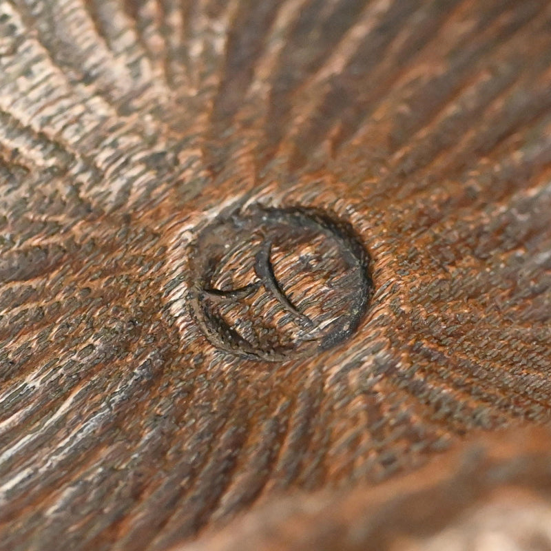 Antique Lotus-leaf-shaped Carved Wood Covered Bowl