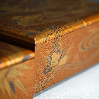 Amazing Edo p. Multi-tiered Stacking Lacquer Box Set