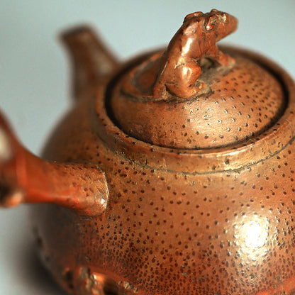 Antique Japanese Bamboo Sencha Teapot and Dish