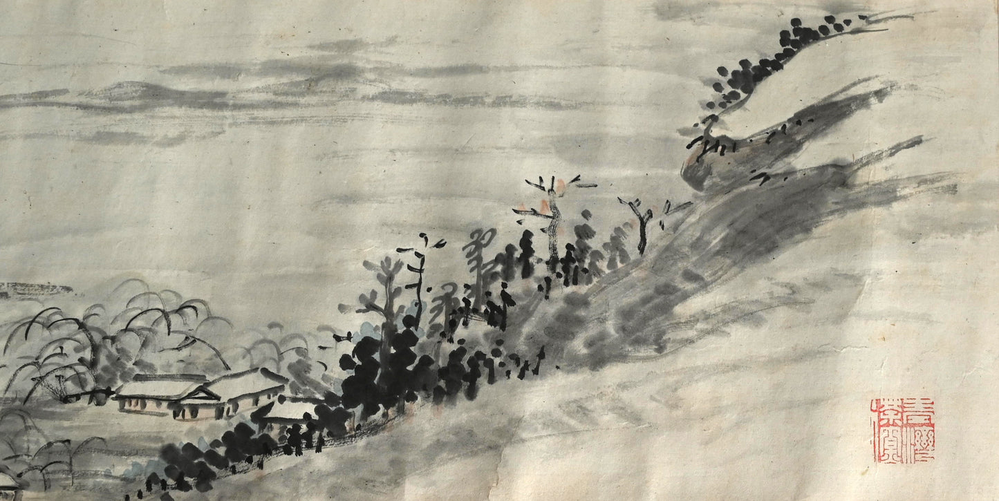 Makimono Handscroll by the Great Chokunyu ー田能村直入