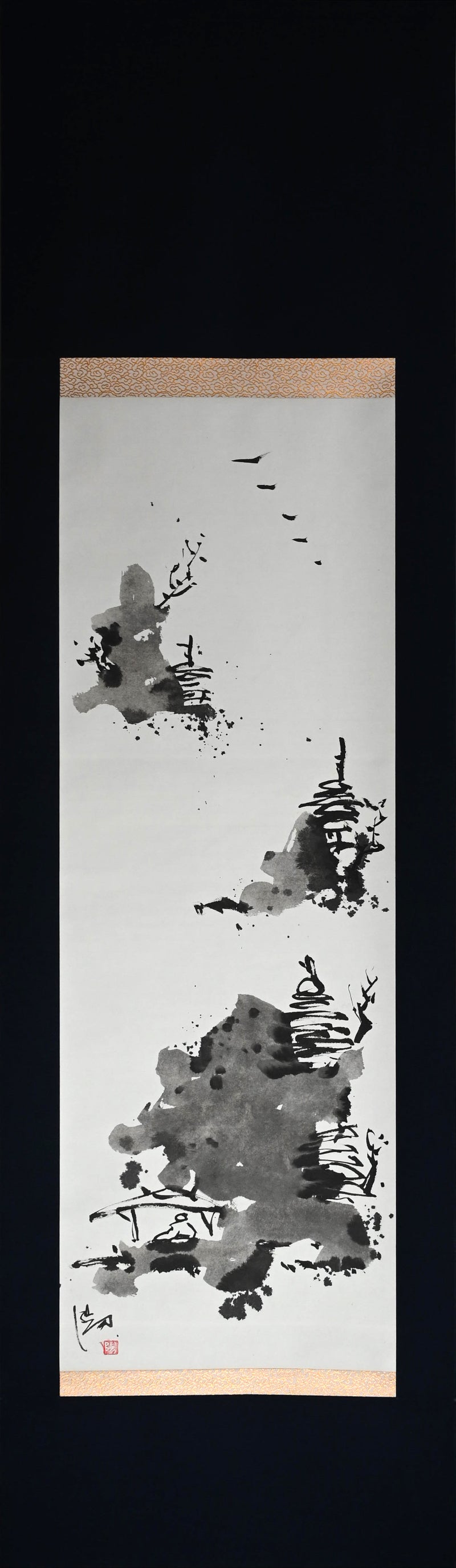 水墨山水絵巻 ー重森陽子