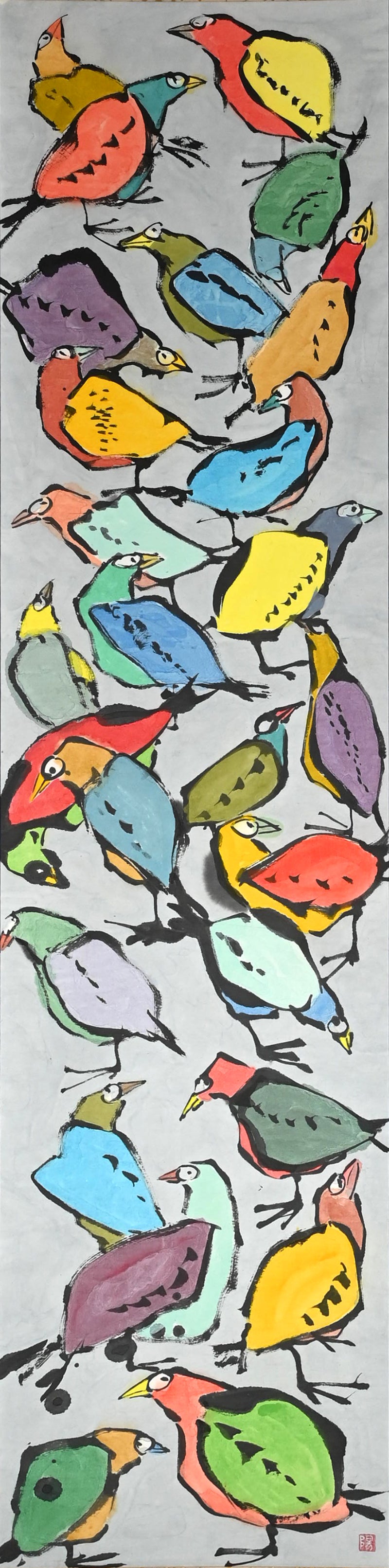 Angry Birds! Colorful Scroll Painting ー重森 陽子