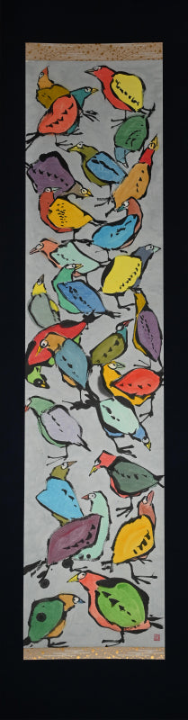 Angry Birds! Colorful Scroll Painting ー重森 陽子
