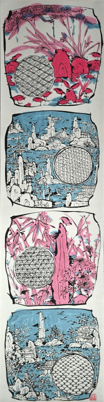 Ceramic Plate Study, Scroll Painting ー重森 陽子