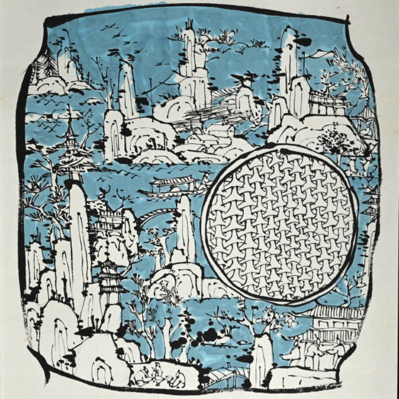 Ceramic Plate Study, Scroll Painting ー重森 陽子