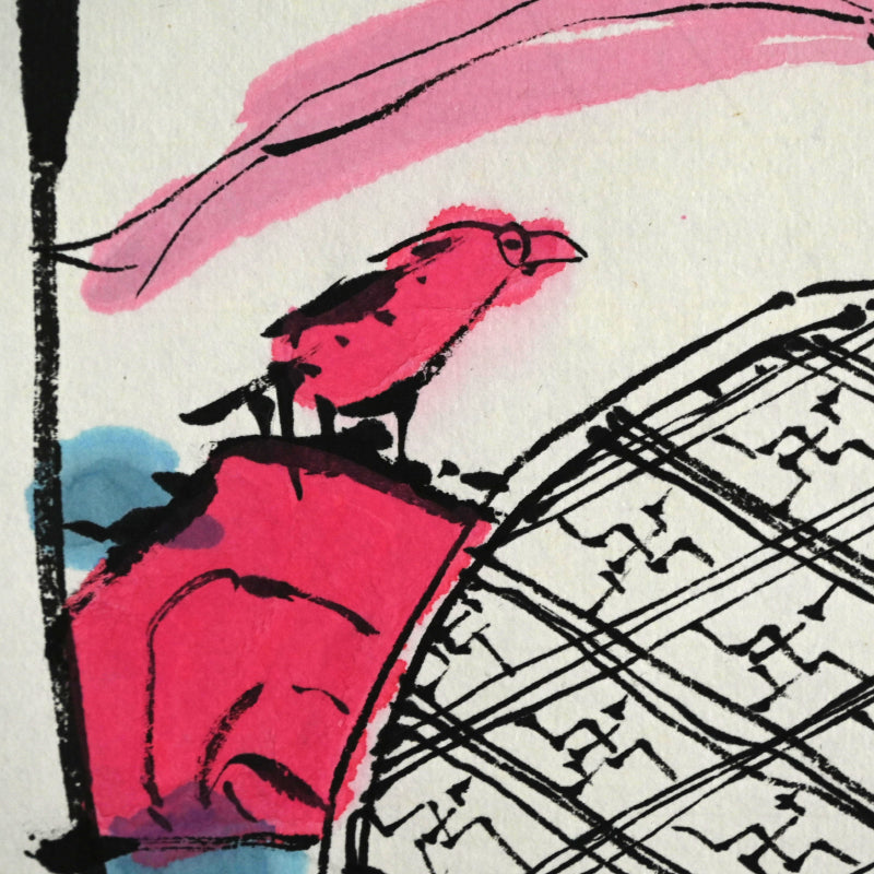 Ceramic Plate Study, Scroll Painting ー重森 陽子