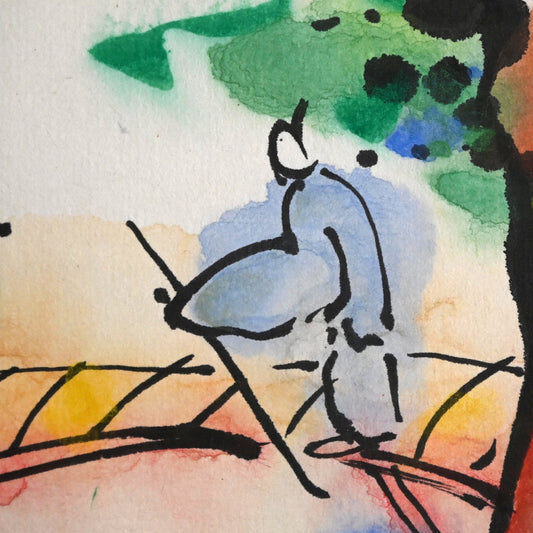 Colorful Ceramic Plate Study Scroll ー重森 陽子