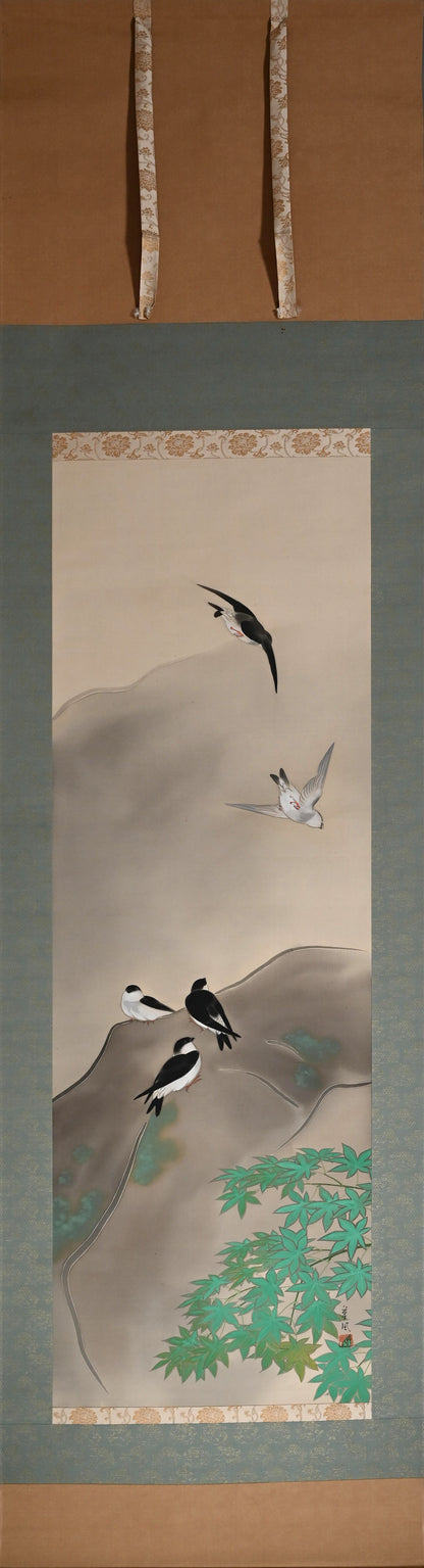 Modernist Scroll, Iwa-Tsubame ー長野 草風 “岩燕”