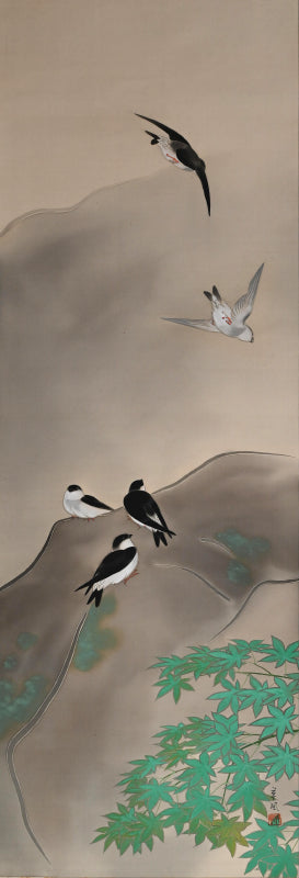 Modernist Scroll, Iwa-Tsubame ー長野 草風 “岩燕”
