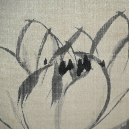 Pair Lotus Paintings by Meiji p. Master ー渡辺 小華