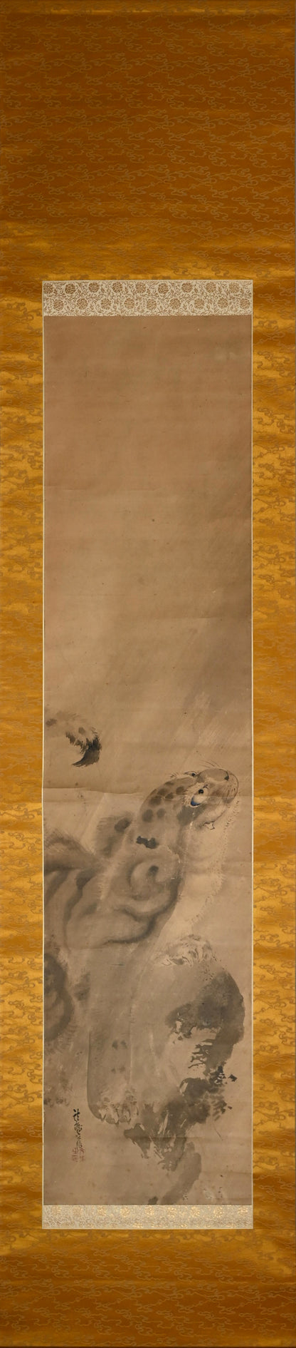 Antique Japanese Blue Eyed Tiger by Fuminobu