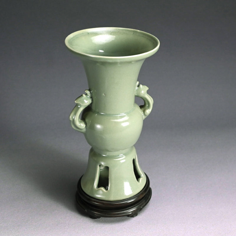 Published Antique Japanese Sanda Seiji Celadon Vase