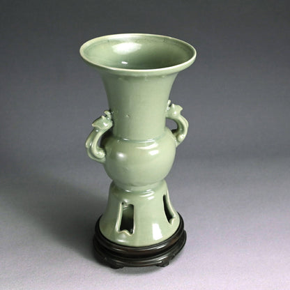 Published Antique Japanese Sanda Seiji Celadon Vase