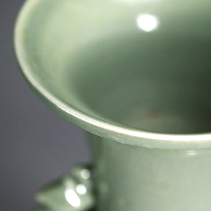 Published Antique Japanese Sanda Seiji Celadon Vase