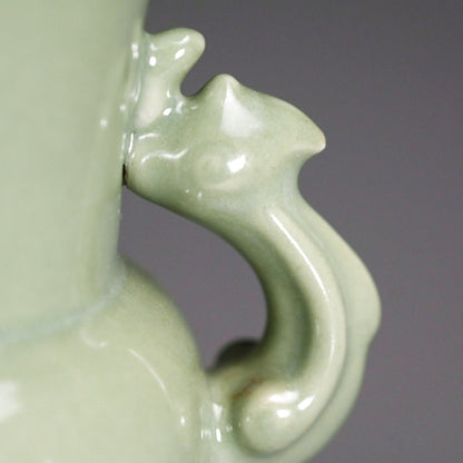 Published Antique Japanese Sanda Seiji Celadon Vase
