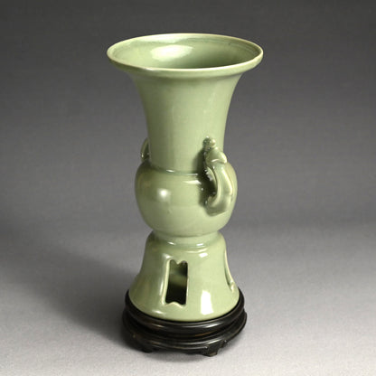 Published Antique Japanese Sanda Seiji Celadon Vase