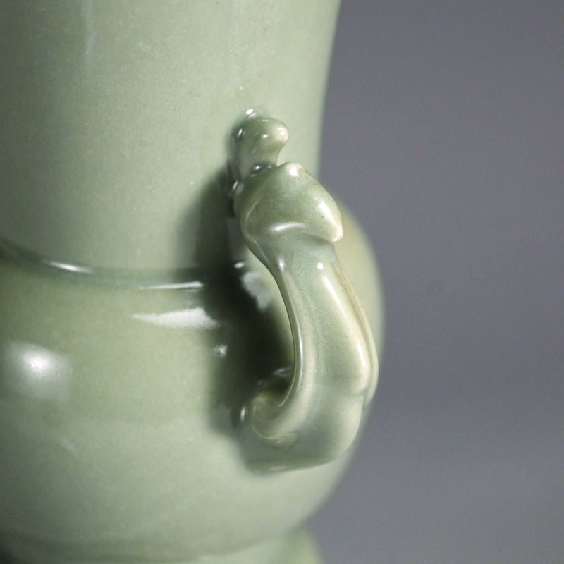 Published Antique Japanese Sanda Seiji Celadon Vase