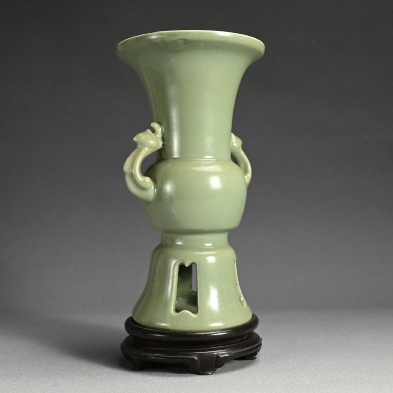 Published Antique Japanese Sanda Seiji Celadon Vase