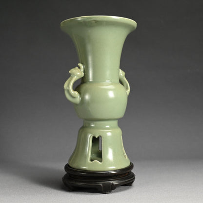 Published Antique Japanese Sanda Seiji Celadon Vase