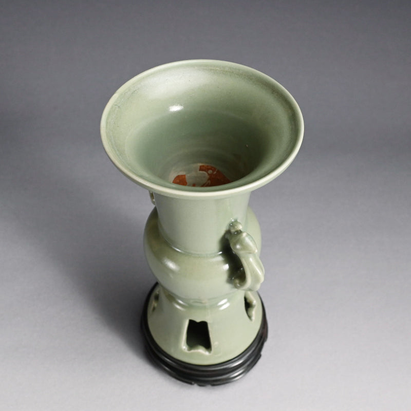 Published Antique Japanese Sanda Seiji Celadon Vase