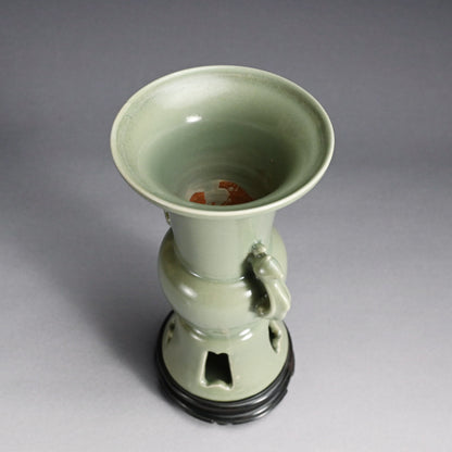 Published Antique Japanese Sanda Seiji Celadon Vase