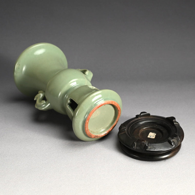 Published Antique Japanese Sanda Seiji Celadon Vase