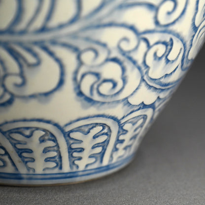 Unusual Antique Japanese Minpei-yaki Pottery Vase