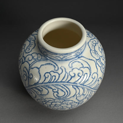 Unusual Antique Japanese Minpei-yaki Pottery Vase