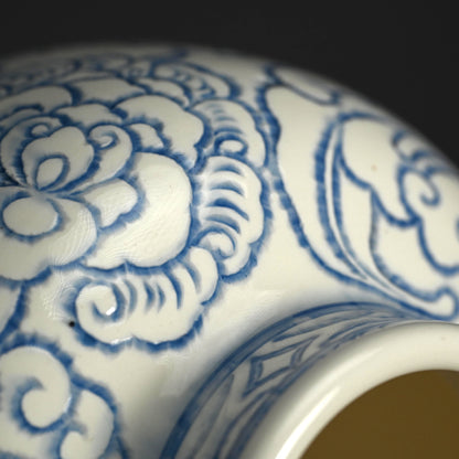 Unusual Antique Japanese Minpei-yaki Pottery Vase