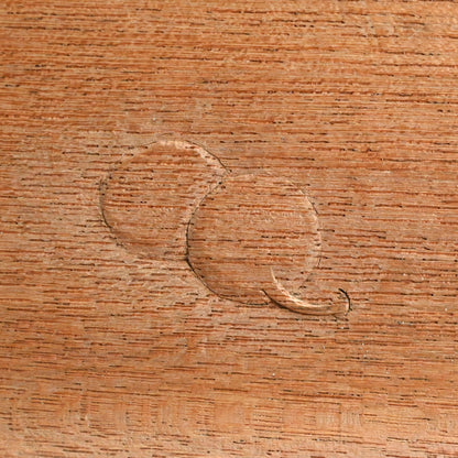 Wood Sencha Tea Tray Carved with Grape Motif