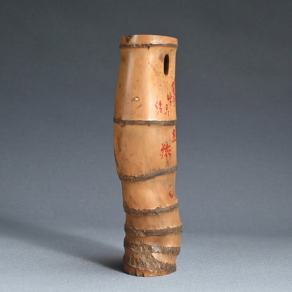 Antique Japanese Tea Room Bamboo Hanging Vase